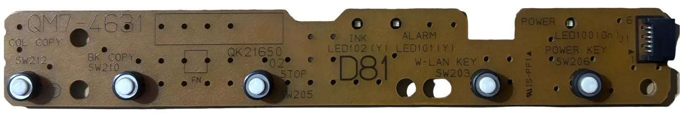Control Panel For Canon Pixma G3000 Ink Tank Printer (QM7-4631 / D81)