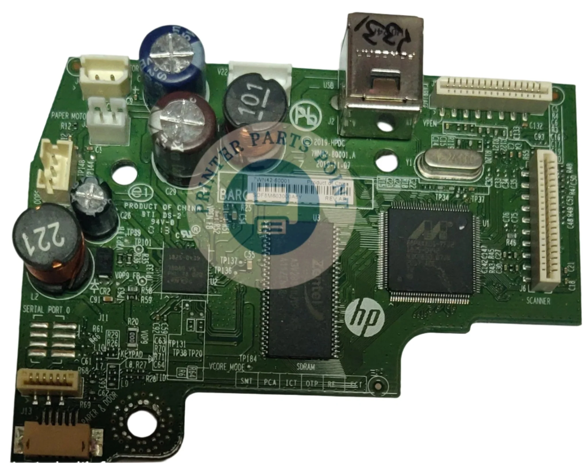 Formatter Board / Logic Board For HP Deskjet 2331 / 2332 Printer (7WN42-60001 / 7WN42-80001)
