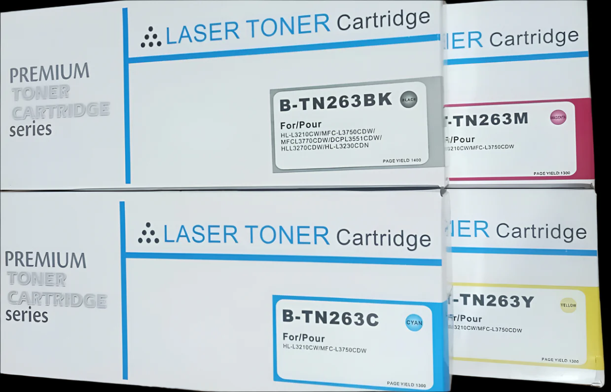 TN-263 Toner Cartridge For Brother HL-L3270cdw / L3551cdw / L3735cdn (Set / Pair) New Import